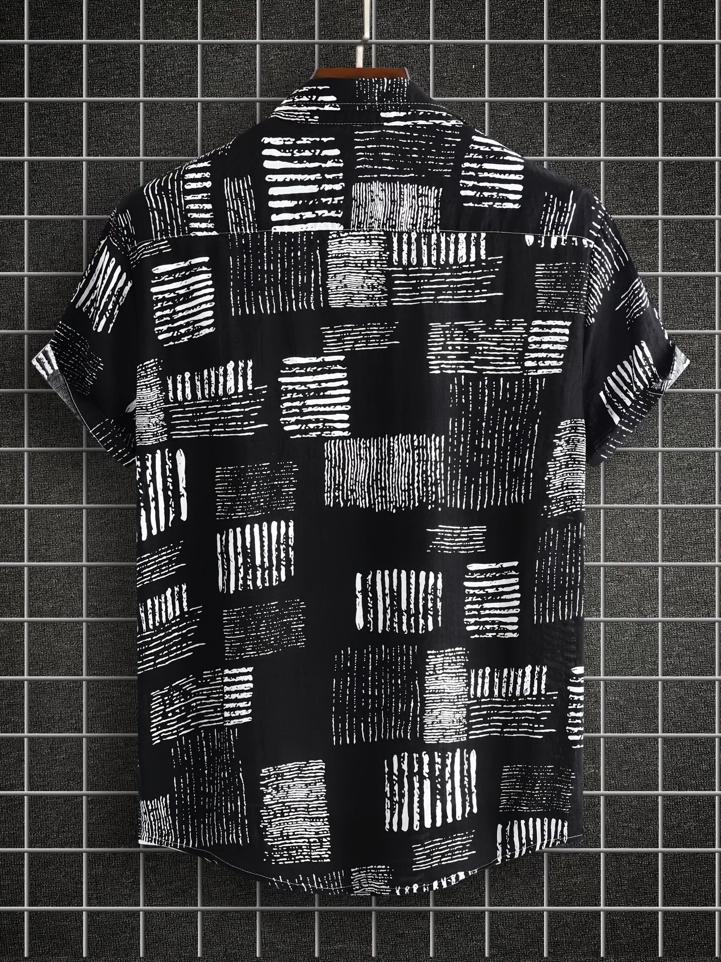 mens casual short sleeve shirt male hawaiian shirt for summer beach vacation details 11