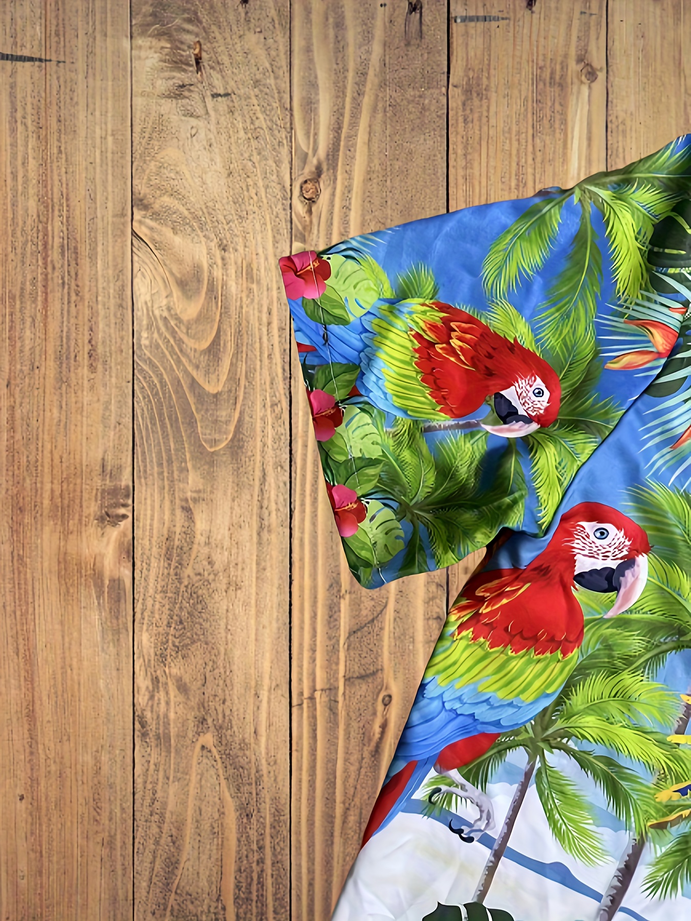 funny flamingo cowboy other pattern all over print mens casual short sleeve hawaiian shirt mens shirt for summer vacation resort details 29