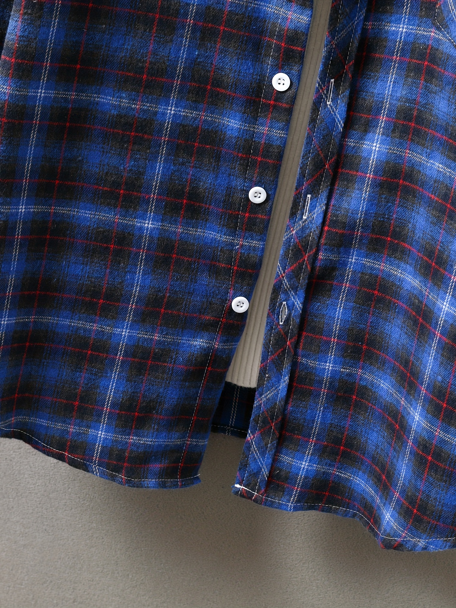 mens loose shirt top turn down collar long sleeve closure classic plaid male casual shirt for daily details 18