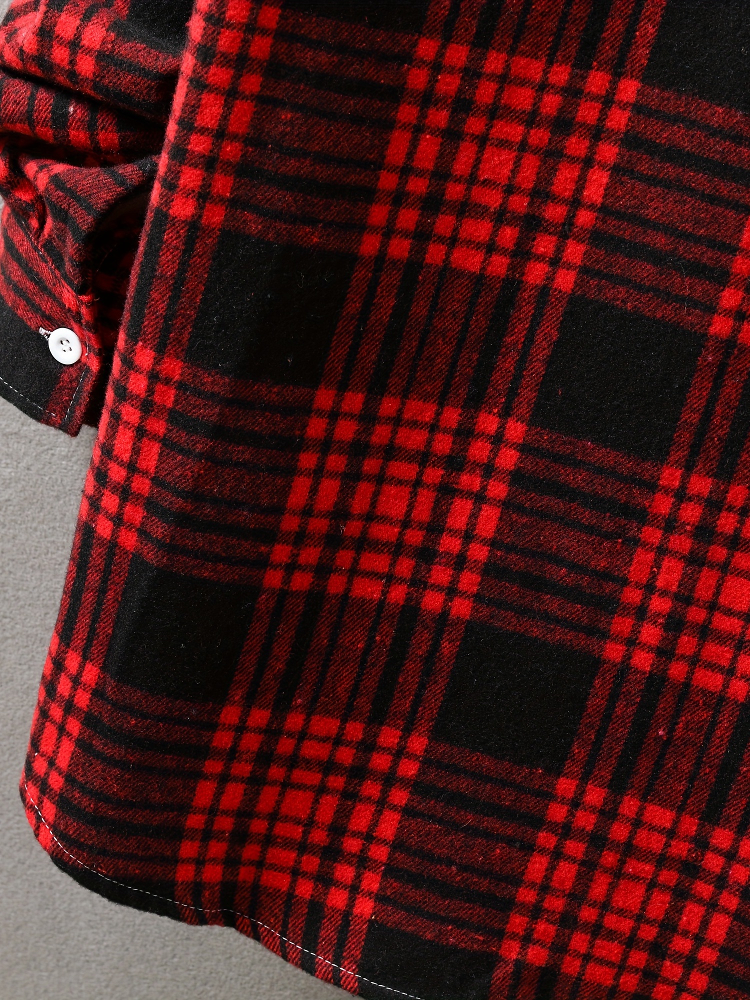 mens loose shirt top turn down collar long sleeve closure classic plaid male casual shirt for daily details 33