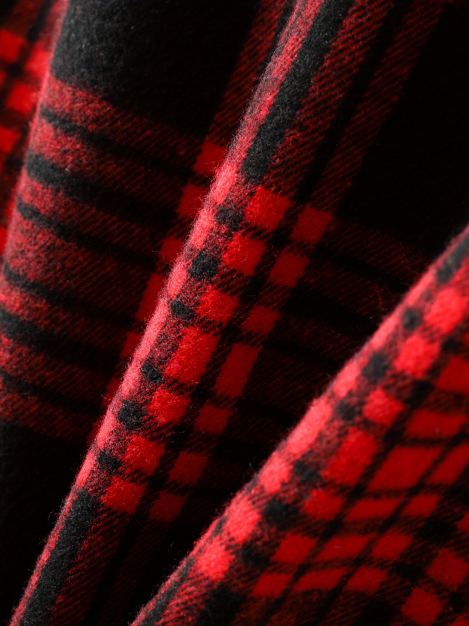 mens loose shirt top turn down collar long sleeve closure classic plaid male casual shirt for daily details 34