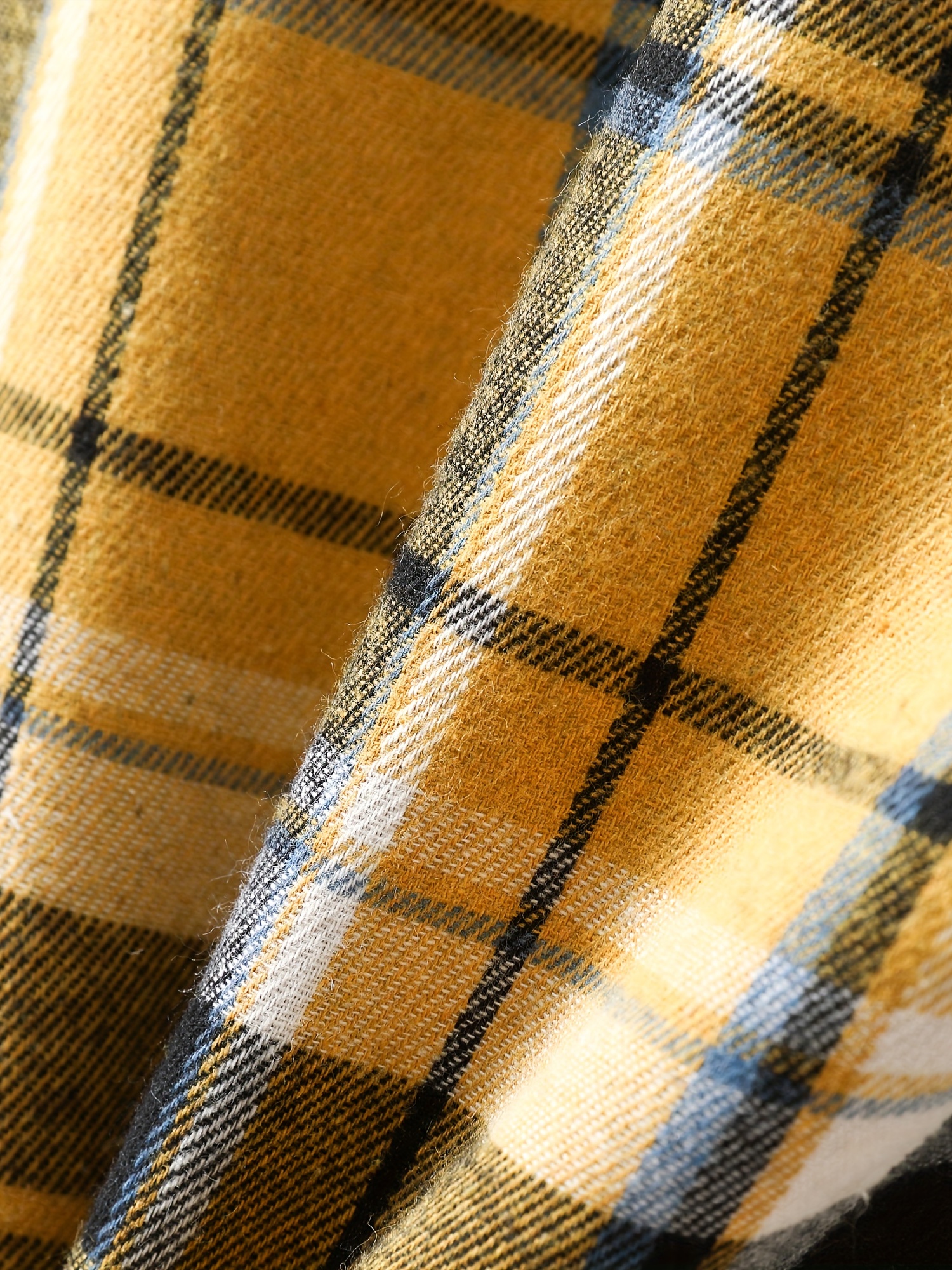 mens loose shirt top turn down collar long sleeve closure classic plaid male casual shirt for daily details 39