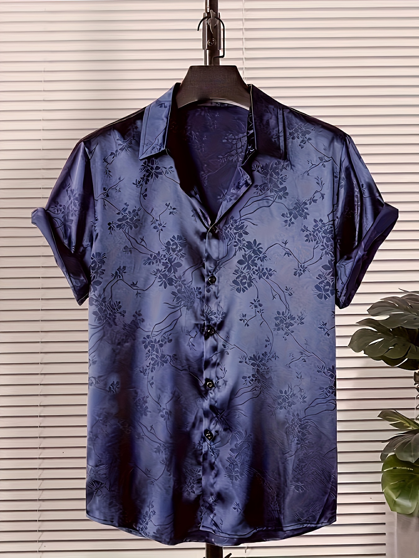 flower print mens casual short sleeve shirt mens shirt for summer vacation resort tops for men gift for men details 0