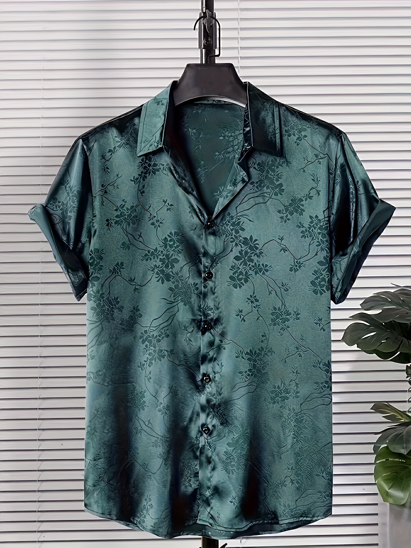 flower print mens casual short sleeve shirt mens shirt for summer vacation resort tops for men gift for men details 5