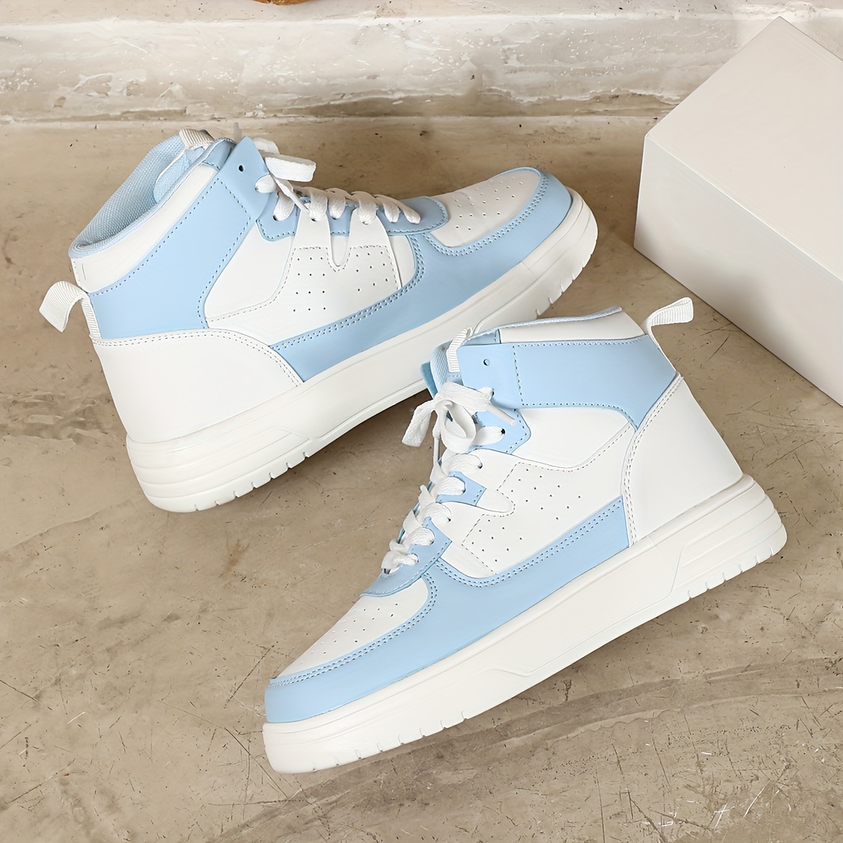 contrast color casual sneakers women s lace platform soft details 2