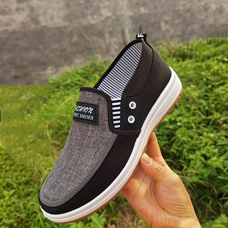 slip canvas shoes men s casual low top lightweight details 3