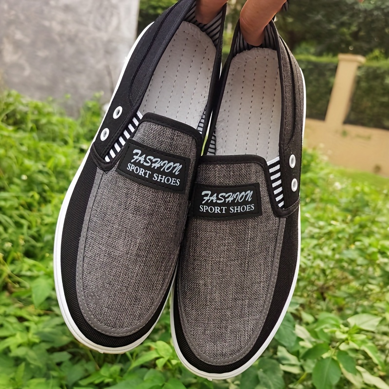 slip canvas shoes men s casual low top lightweight details 6